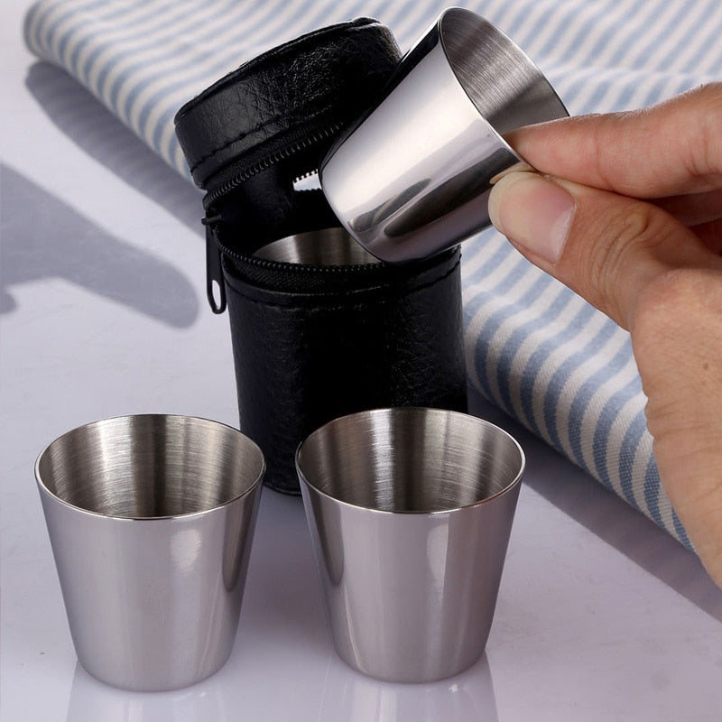 4 pcs / Set Mini Stainless Steel Cups - Alpha Coffee USA