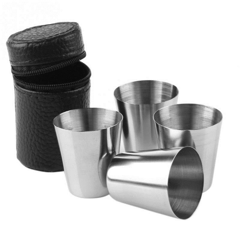 4 pcs / Set Mini Stainless Steel Cups - Alpha Coffee USA